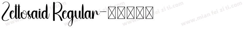 Zettosaid Regular字体转换